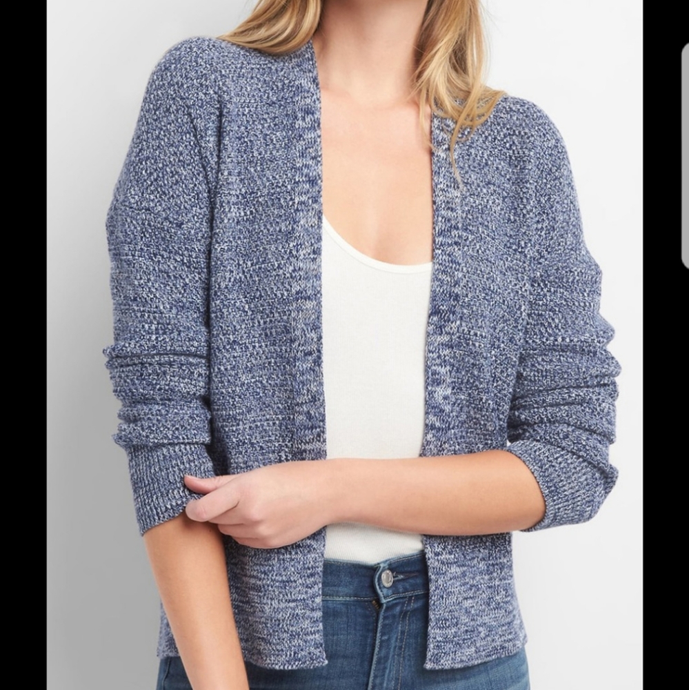 Gap Open Knit Texture Sweater XS blue white - Picture 1 of 6